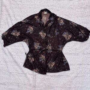 Vintage medium Union Made Floral Dolman Blouse | 70’s Cottagecore Boho